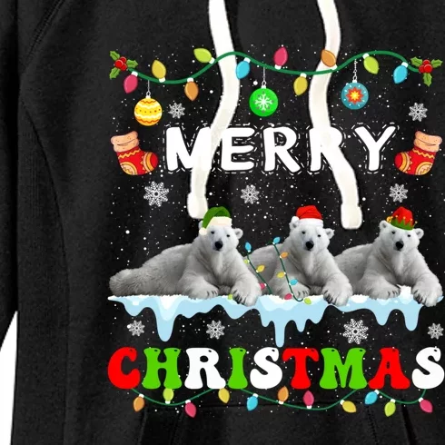 Funny Polar Bear Christmas Squad Xmas Great Gift Women's Fleece Hoodie