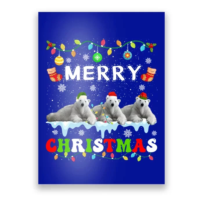 Funny Polar Bear Christmas Squad Xmas Great Gift Poster