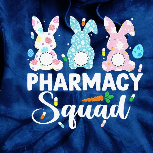 Funny Pharmacist Bunny Pharmacy Squad Easter Day Tie Dye Hoodie