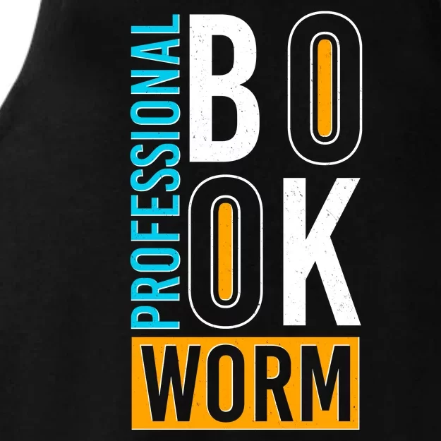 Funny Professional Book Worm Ladies Tri-Blend Wicking Tank