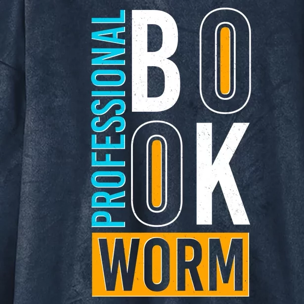 Funny Professional Book Worm Hooded Wearable Blanket