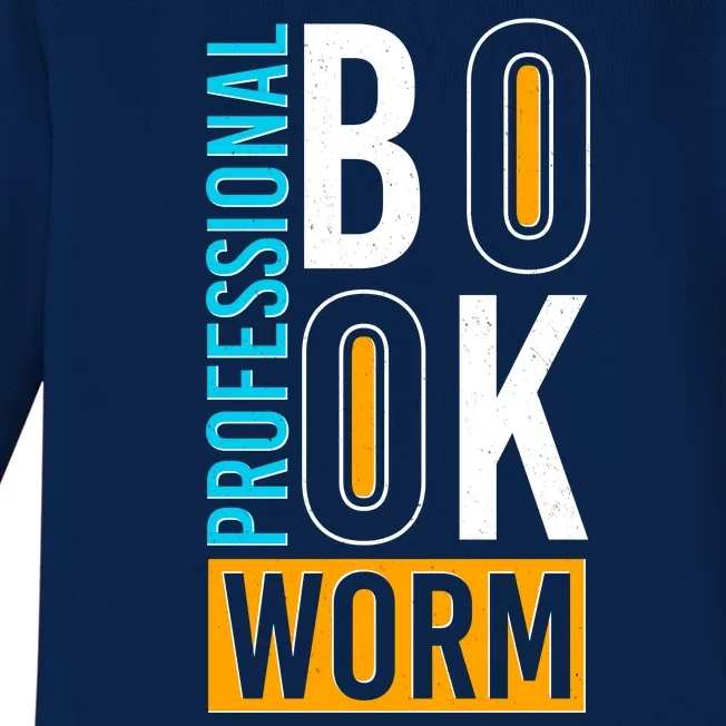 Funny Professional Book Worm Baby Long Sleeve Bodysuit