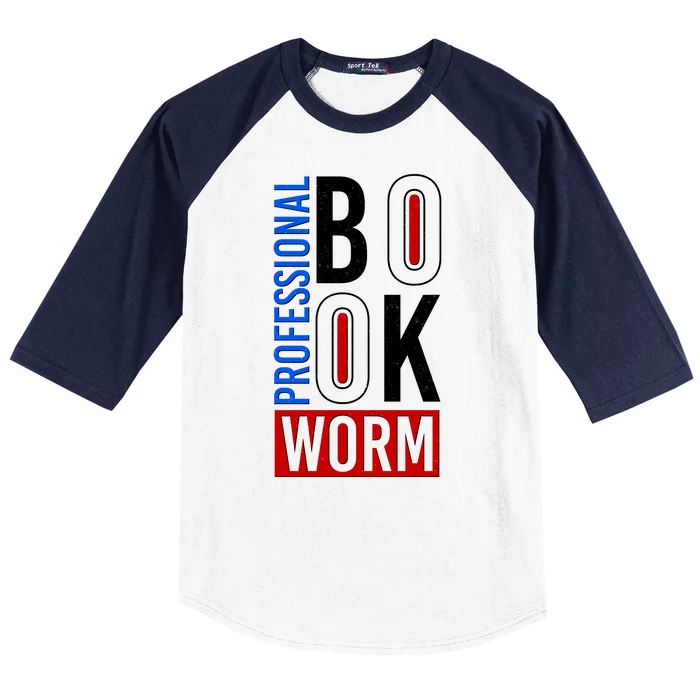 Funny Professional Book Worm Baseball Sleeve Shirt