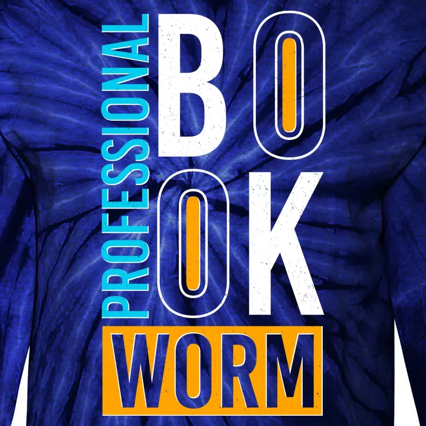 Funny Professional Book Worm Tie-Dye Long Sleeve Shirt