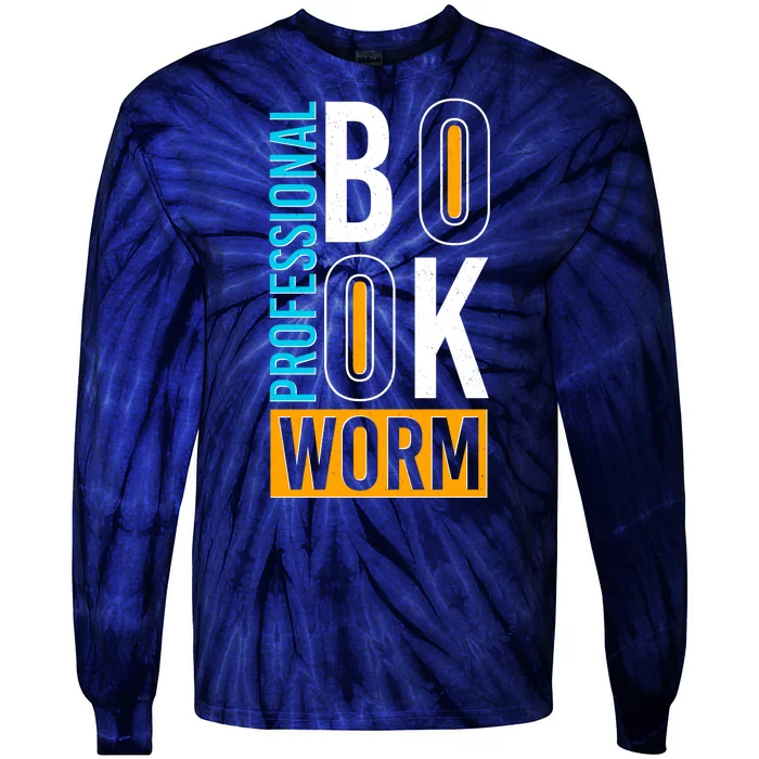 Funny Professional Book Worm Tie-Dye Long Sleeve Shirt