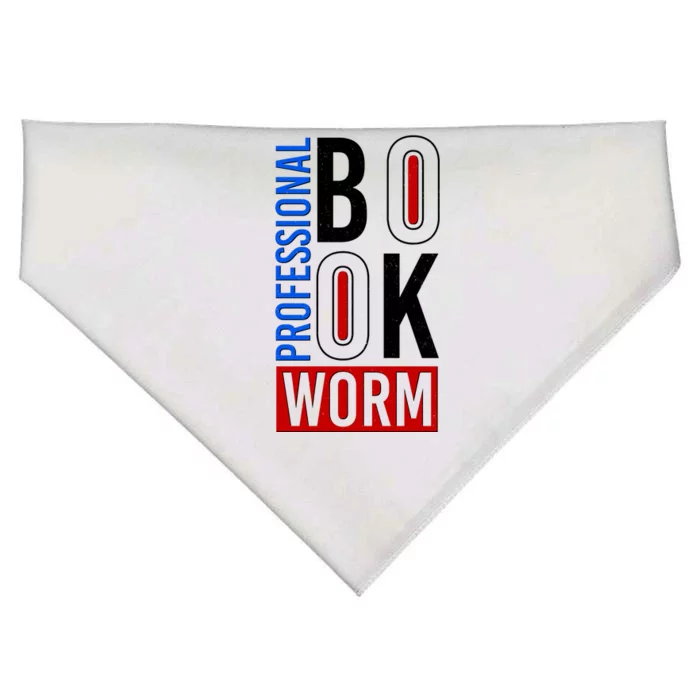 Funny Professional Book Worm USA-Made Doggie Bandana