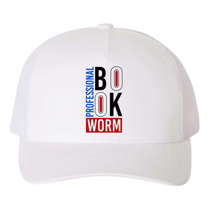 Funny Professional Book Worm Yupoong Adult 5-Panel Trucker Hat