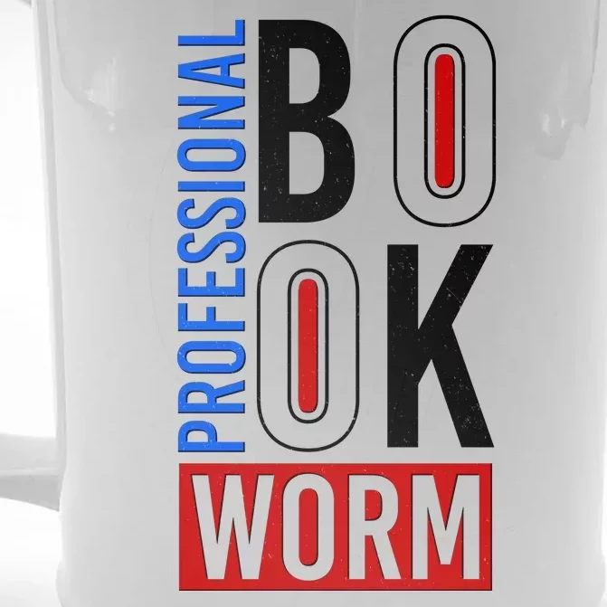 Funny Professional Book Worm Front & Back Beer Stein