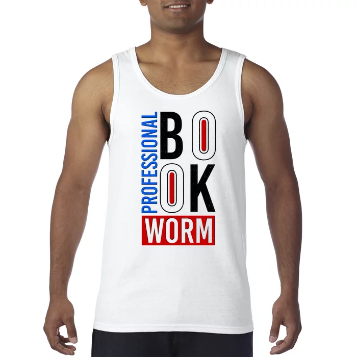 Funny Professional Book Worm Tank Top