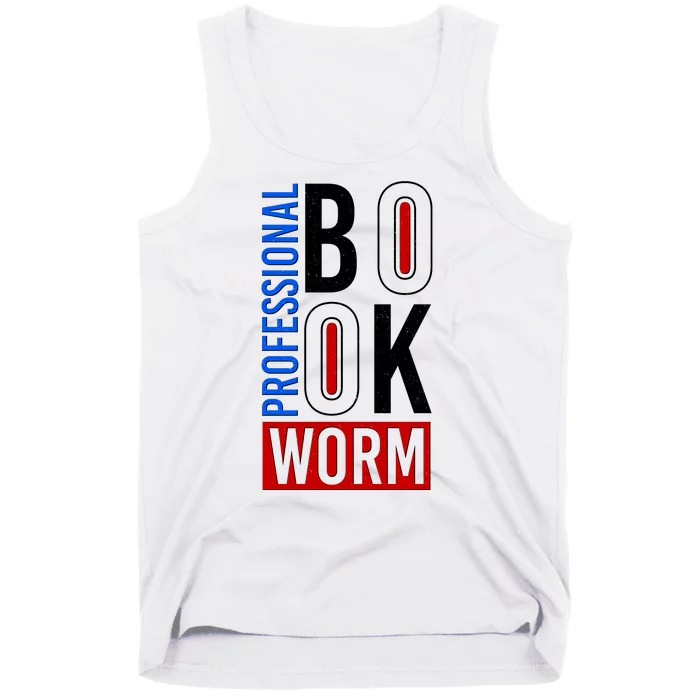 Funny Professional Book Worm Tank Top