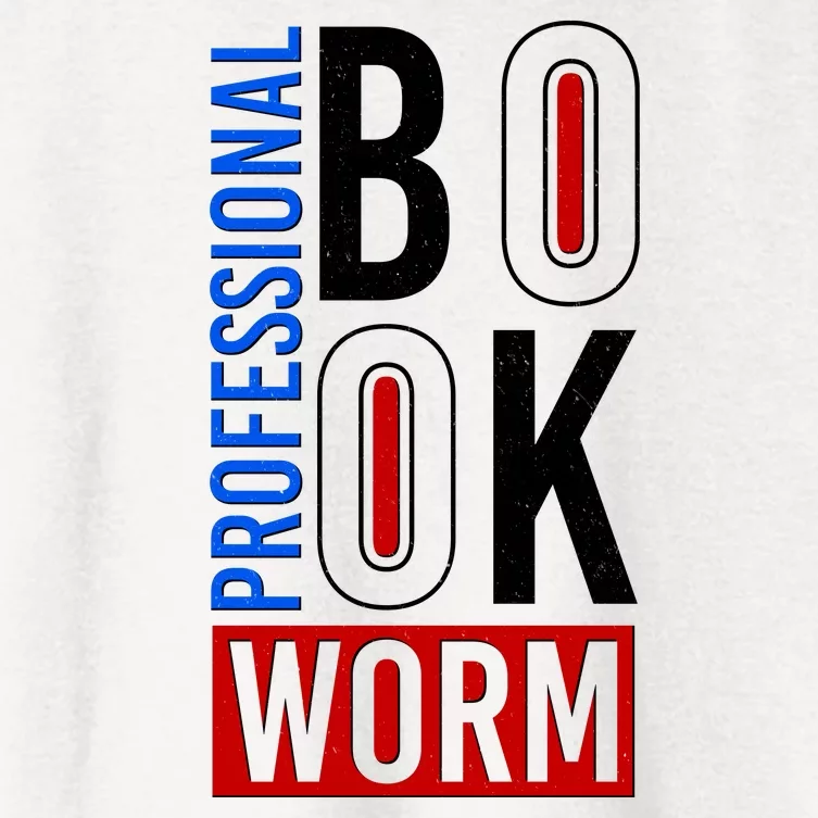 Funny Professional Book Worm Women's Crop Top Tee