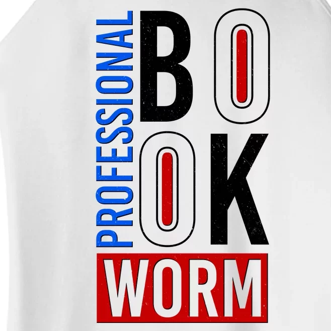 Funny Professional Book Worm Women’s Perfect Tri Rocker Tank