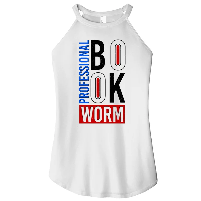 Funny Professional Book Worm Women’s Perfect Tri Rocker Tank