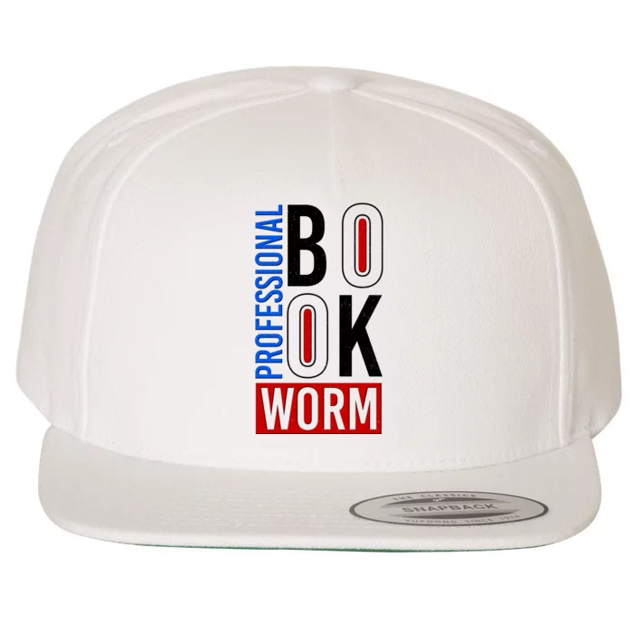 Funny Professional Book Worm Wool Snapback Cap