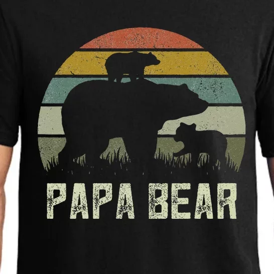 Funny Papa Bear S Cub 2 Kids Fathers Day Grandpa Pajama Set