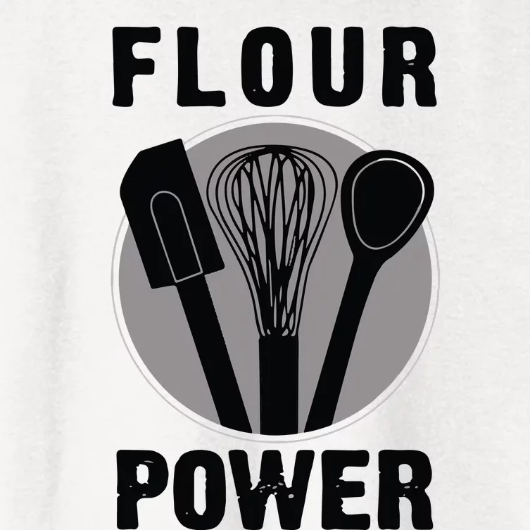 FLOUR POWER Baking Cooking Bread Making Chefs Women's Crop Top Tee