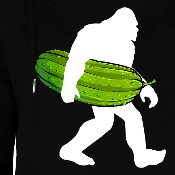 Funny Pickle Bigfoot Cucumber Pickle Lover Gift Womens Funnel Neck Pullover Hood