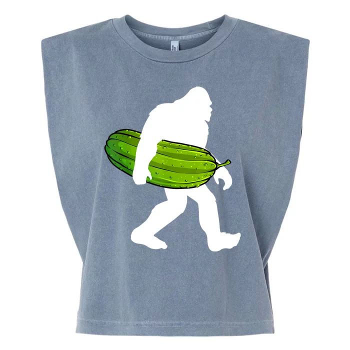 Funny Pickle Bigfoot Cucumber Pickle Lover Gift Garment-Dyed Women's Muscle Tee