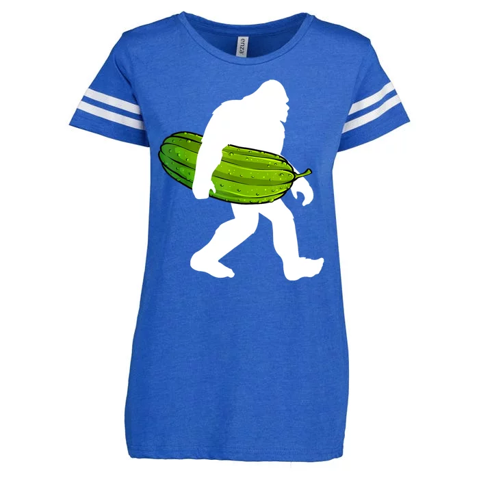 Funny Pickle Bigfoot Cucumber Pickle Lover Gift Enza Ladies Jersey Football T-Shirt