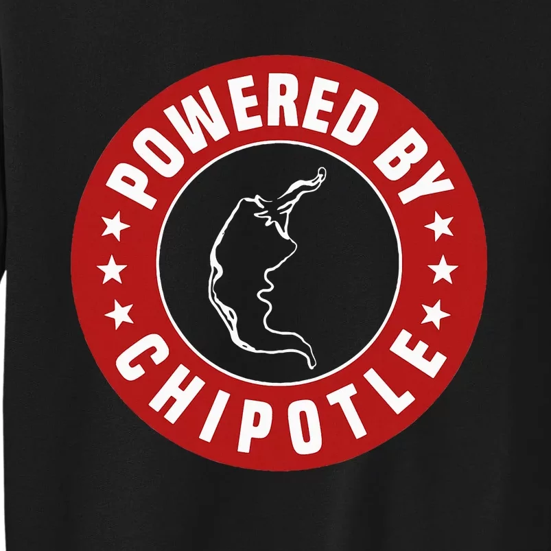 Funny Powered By Chipotle Design Chili Pepper Tall Sweatshirt