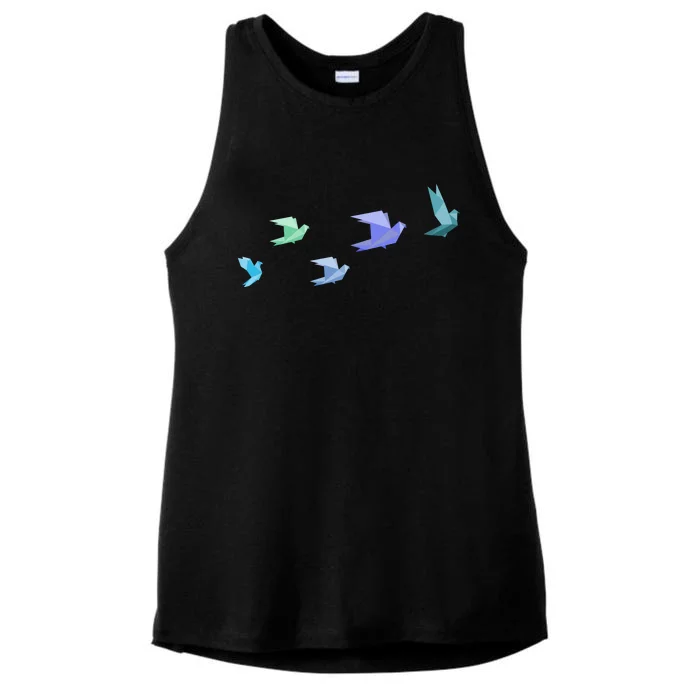 Flying Paper Birds Ladies Tri-Blend Wicking Tank