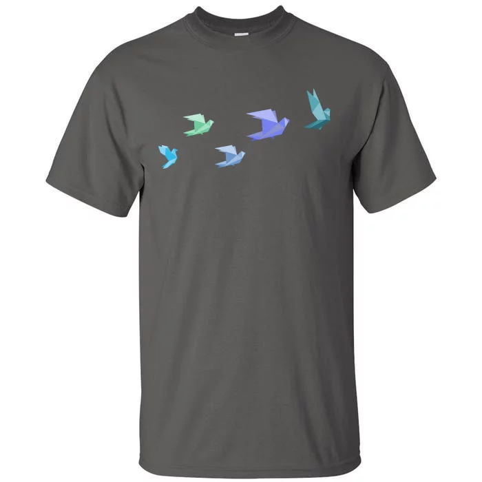 Flying Paper Birds Tall T-Shirt