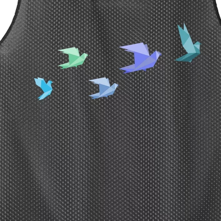 Flying Paper Birds Mesh Reversible Basketball Jersey Tank