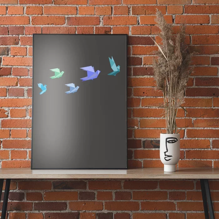 Flying Paper Birds Poster