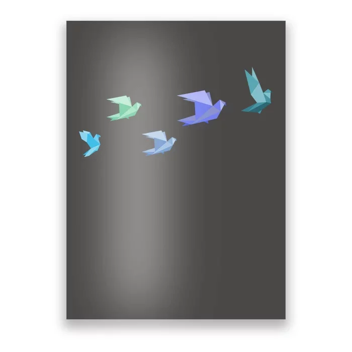 Flying Paper Birds Poster