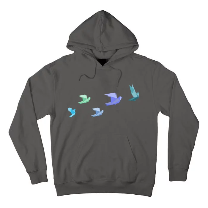 Flying Paper Birds Tall Hoodie