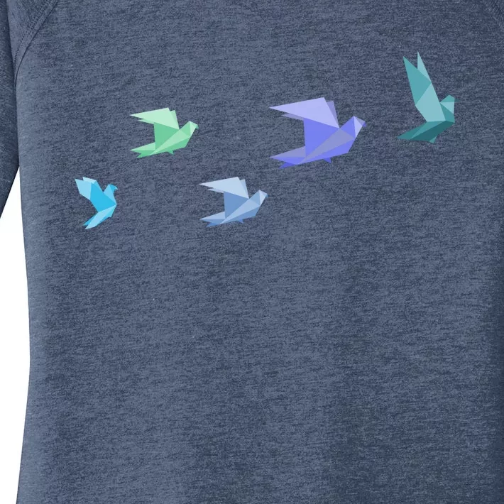 Flying Paper Birds Women's Perfect Tri Tunic Long Sleeve Shirt