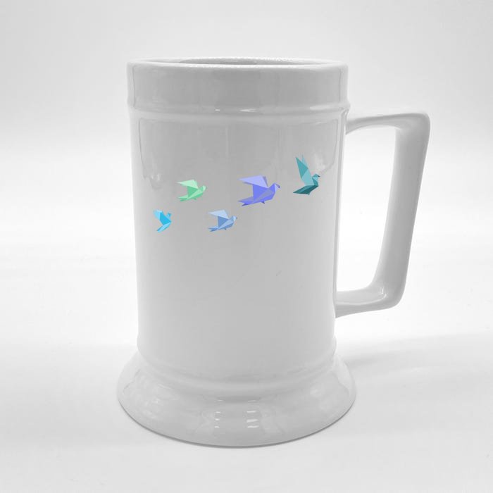 Flying Paper Birds Front & Back Beer Stein