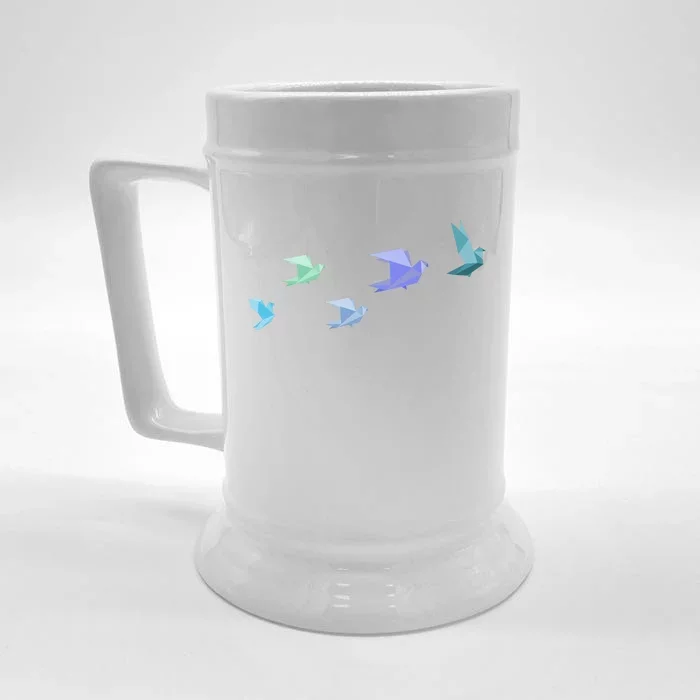 Flying Paper Birds Front & Back Beer Stein