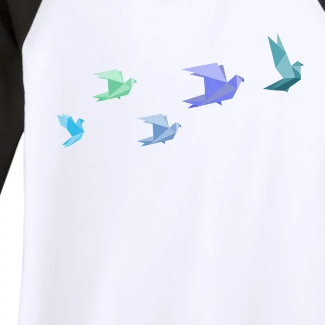 Flying Paper Birds Women's Tri-Blend 3/4-Sleeve Raglan Shirt