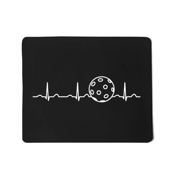 Funny Pickleball Ball Heartbeat Apparel Player Fan Mens Boys Mousepad