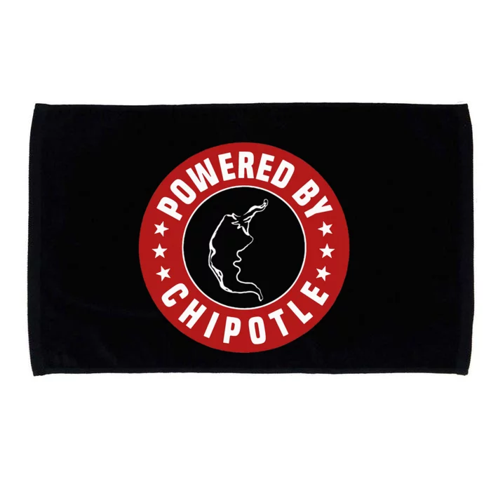 Funny Powered By Chipotle Design Chili Pepper Microfiber Hand Towel