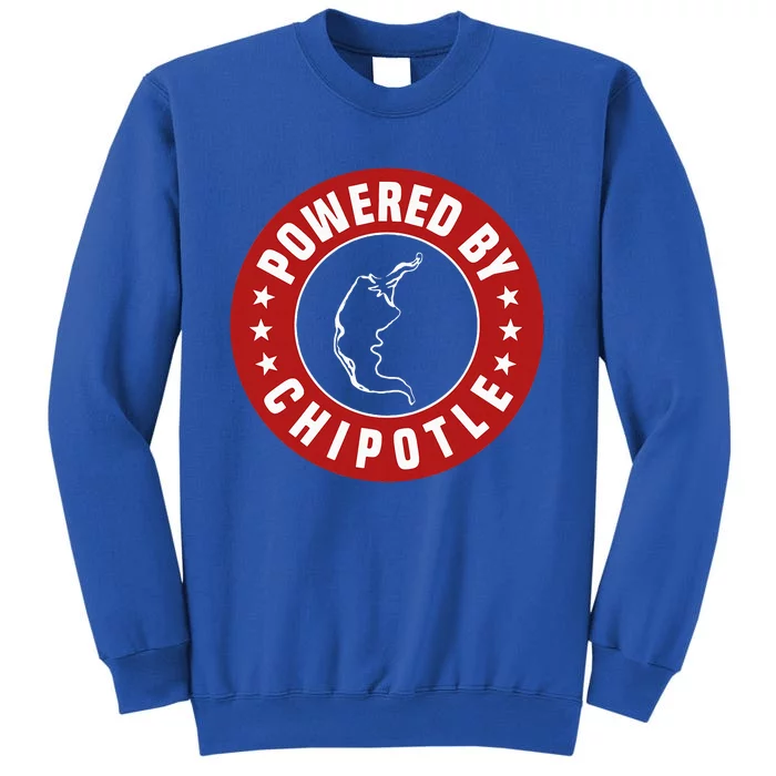 Funny Powered By Chipotle Design Chili Pepper Sweatshirt