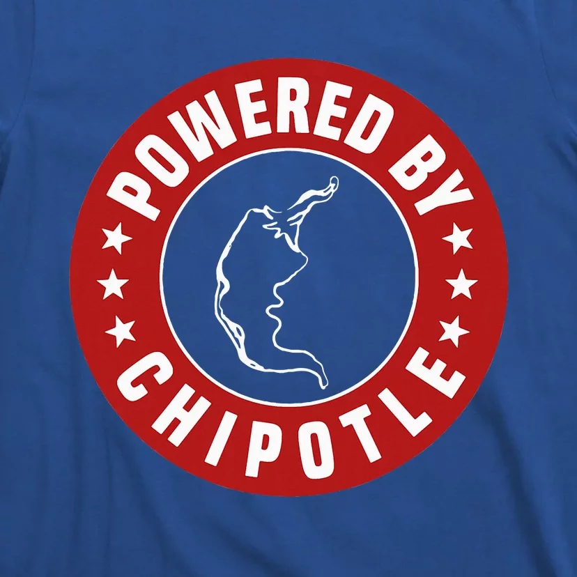 Funny Powered By Chipotle Design Chili Pepper T-Shirt