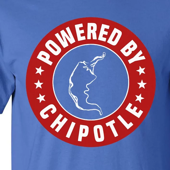 Funny Powered By Chipotle Design Chili Pepper Tall T-Shirt