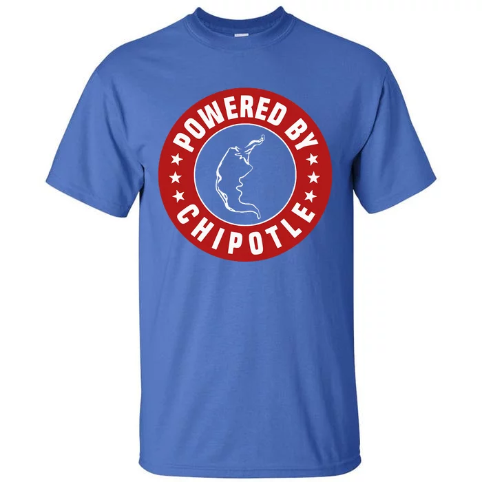 Funny Powered By Chipotle Design Chili Pepper Tall T-Shirt