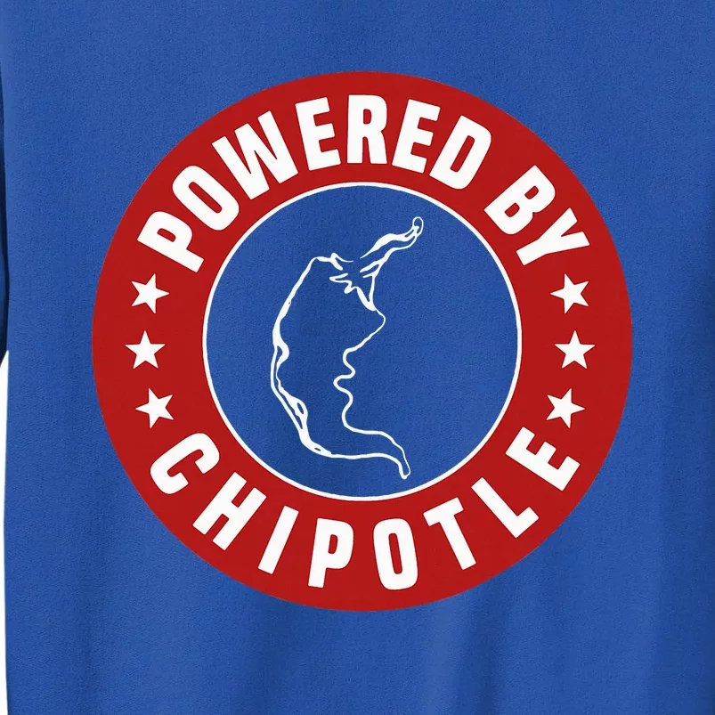 Funny Powered By Chipotle Design Chili Pepper Tall Sweatshirt