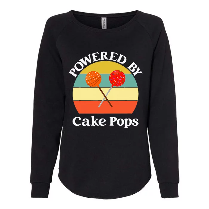 funny Powered By Cake Pops Womens California Wash Sweatshirt