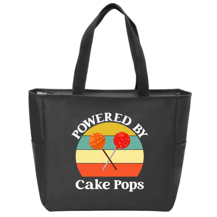 funny Powered By Cake Pops Zip Tote Bag