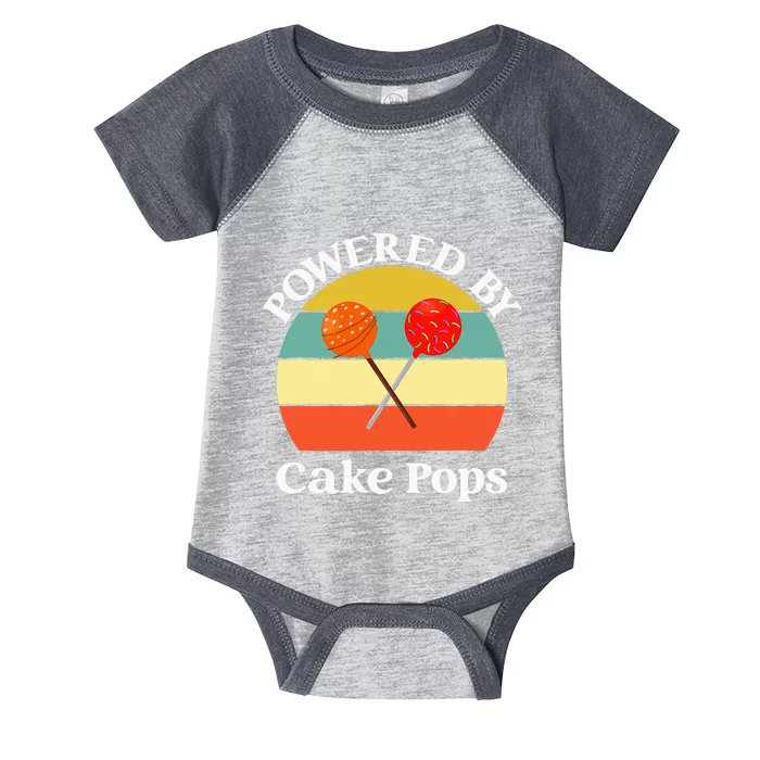 funny Powered By Cake Pops Infant Baby Jersey Bodysuit