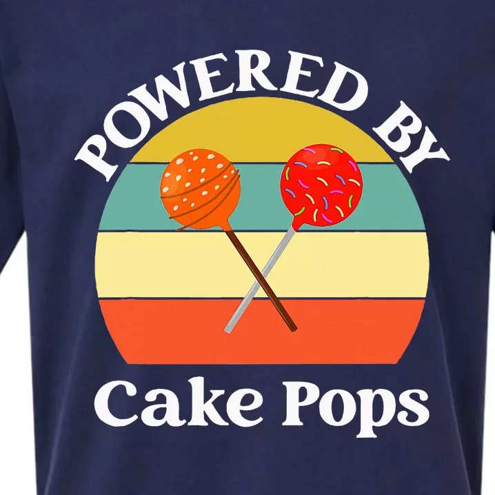 funny Powered By Cake Pops Sueded Cloud Jersey T-Shirt