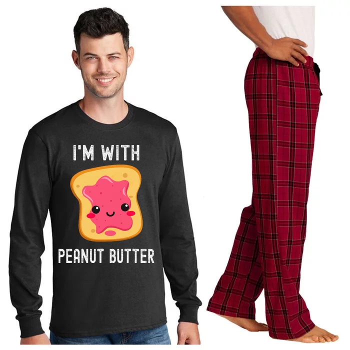 Funny Peanut Butter Jelly Matching Couples Long Sleeve Pajama Set