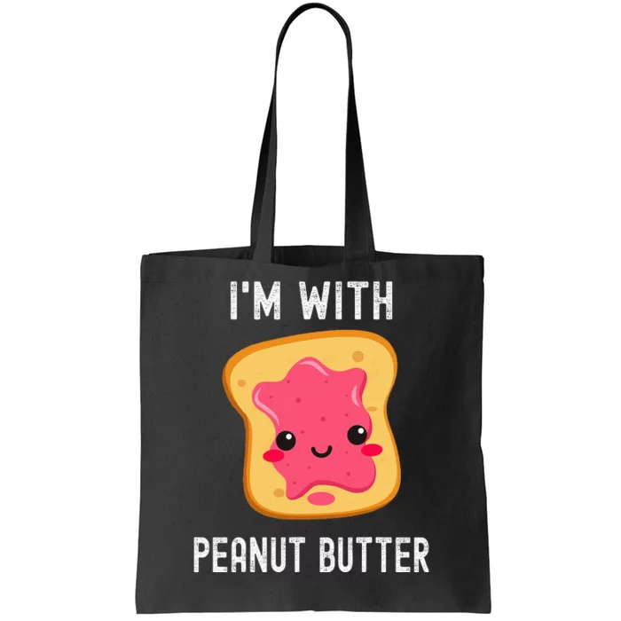 Funny Peanut Butter Jelly Matching Couples Tote Bag