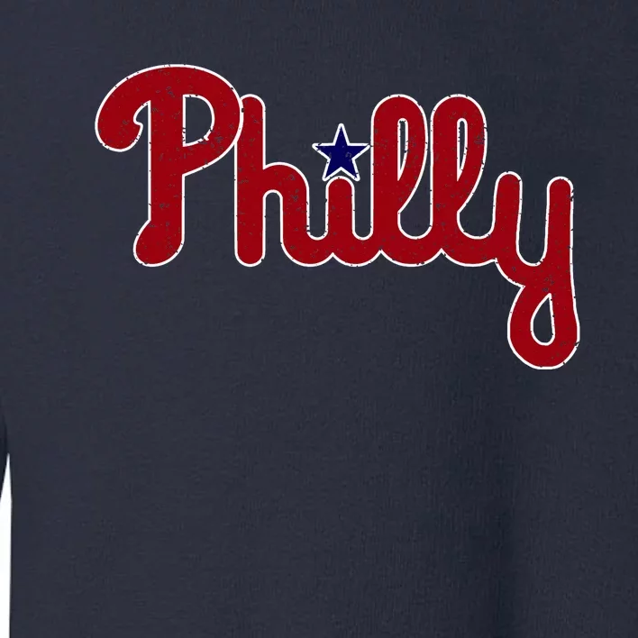 Funny Philadelphia Baseball Philly PA Retro 1 Toddler Sweatshirt