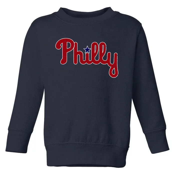 Funny Philadelphia Baseball Philly PA Retro 1 Toddler Sweatshirt