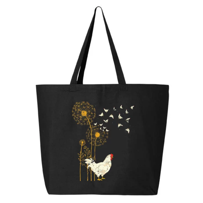 Farmer Poultry Bird Flower Farm Animal Dandelion Chicken 25L Jumbo Tote